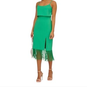 Aiden By Adrianna Papell Green Midi Dress, Size 4